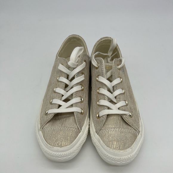 CONVERSE All Star Low Top Chic Gold Shimmer Canvas Sneakers Casual Sneakers - Picture 7 of 15